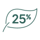 25% de ressources renouvelables